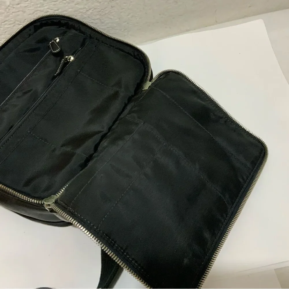 Vintage  COACH Signature 4270 Logo Canvas Camera/Flight Bag sling Black Rare